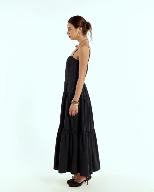 SIXDO Raw Flared Dress for Women